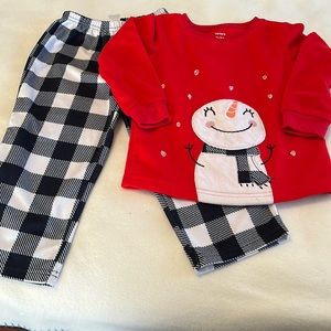 Long sleeve flannel pajama set 3T